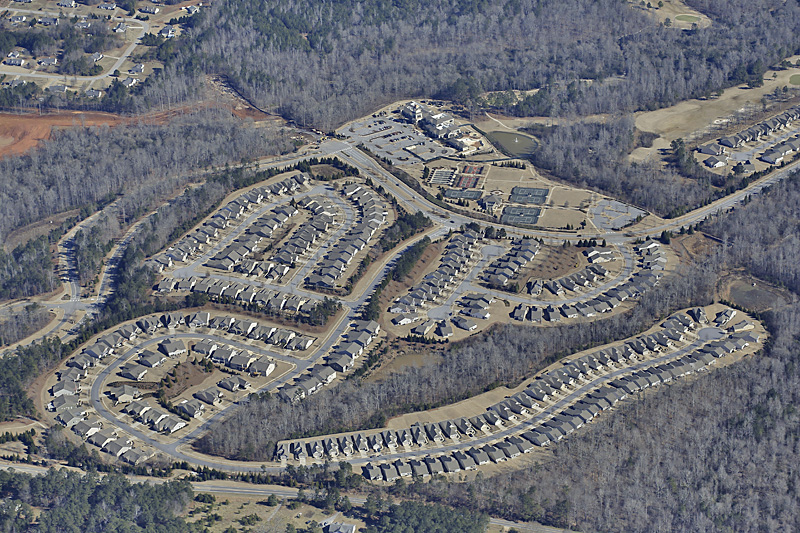 Aerial Photography of Residential Development Near Hampton Georgia