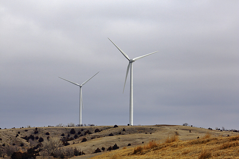 Industrial Photography of a Wind Generation Facility in Nebraska
